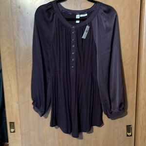 Anthropologie size large purple, long blouse